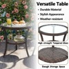 3 Piece Patio Bistro Set with Glass Table, Outdoor Rattan Chairs Set with Curved Backrest & Cushion for Balcony Patio - 4 of 4