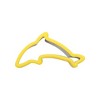 Unique Bargains Biscuit Cutter Medium Dolphin Cookie Cutter Hand Washable Stainless Steel Plastic 3.4"x2"1.6" 1Pcs - 4 of 4