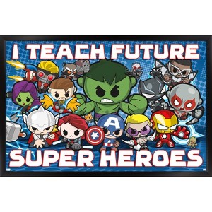 Trends International Marvel Comics - I Teach Future Superheroes Framed Wall Poster Prints - 1 of 4