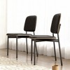 Gaoyangjiaju 32.7 Inch 4 Pack PU Leather Dining Chairs with Metal Frame Modern Accent Chairs for Dining Room Kitchen - 4 of 4