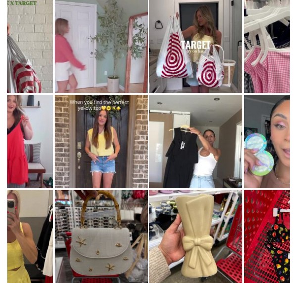 Collage of people showing off their #TargetStyle
