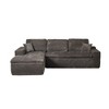 XIZZI No Assembly Sectional Sofa Set w/ Chaise - Plush/Corduroy Fabric, High-Resilience Foam, Beige/Black/Gray - Ships Compressed & Ready to Use - 2 of 4