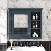 NicBex Bathroom Wall Mount Storage Cabinet Mirror Medicine Cabinet with Single Door & 3 Open Shelves - 2 of 4