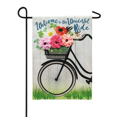 Evergreen Flag Wonderful Ride Garden Linen Flag