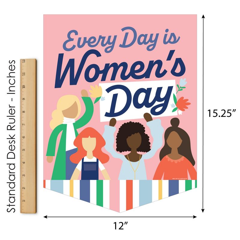 Big Dot of Happiness Women's Day - Outdoor Home Decorations - Double-Sided Feminist Party Garden Flag - 12 x 15.25 inches, 5 of 9
