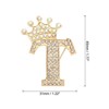 Unique Bargains Women Rhinestone Initial Alphabet Badges Pins and Clips - 2 of 4