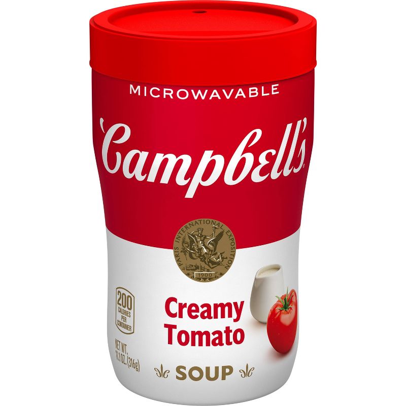 Campbell&#39;s Creamy Tomato Microwaveable Sipping Soup - 10.75oz, 1 of 16