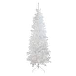 Northlight 6.5' Pre-Lit Pencil White Winston Pine Artificial Christmas Tree - Warm White LED Lights