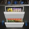 Hooure  24-Inch Built-In Beverage Refrigerator - Holds 140 Cans, Stainless Steel, Outdoor Rated, Drawer Access - 3 of 4