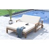 YOOCOZZ 1-Piece Wooden Outdoor Sunbed Seating 2 People,Farmhouse-styled and Ultimate Relaxation - 3 of 4