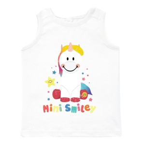 The Juniper Shop Mini Smiley Unicorn Distressed Toddler Tank - 1 of 4