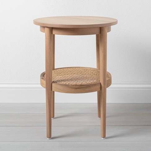 Wood Cane Round Accent Table Hearth Hand With Magnolia Target