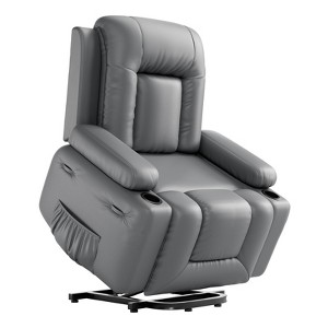 Lift Recliner Chair, Faux Leather Recliner Chair Sofa with Massage and Heat for People Limited Mobility, Remote Control Electric Stand Assist - 1 of 4