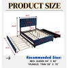 Kumasinova Modern Velvet Queen Bed Frame with Headboard,Platform Bed with Teundle and 2 Storage Drawers for Adults,Kids,No Box Spring Needed - 3 of 4