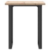 vidaXL Pine and Steel Square Dining Table 23.6"x23.6"x29.7" Indoor Kitchen/Home Office - 4 of 4