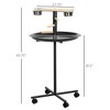 Akoasm Portable Parrot Bird Stand & Bird House With Stainless Steel Feed Bowls, Wheels And Tray-Grey - 2 of 4