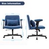 QingMoon Criss Cross Office Chair, Velvet Desk Chair, Wide Seat Computer Chair with Adjustable Arms and Reclining Backrest for Home Office - 4 of 4