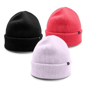 Dalix Beanie Soft Knit 3 Pack Stretch Skully Warm Winter Ski - 1 of 4