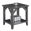 HomeStock Rustic Transitional End Table with Shelf, Two Tier Storage and Tapered Legs, Woodgrain Accent Side Table for Any Room - 2 of 4