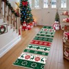 Washable Christmas Living Room Rugs, Snowflake Deer Print Farmhouse Bedroom Carpet, Soft Non Slip Indoor Xmas Floor Rugs for Dining Room Entryway - 4 of 4