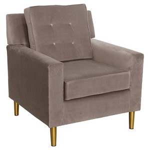 Parkview Chair with Metal Legs - Regal Smoke - Skyline Furniture , Gray