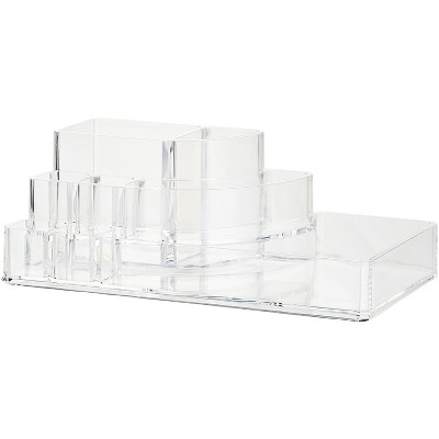 Clear Acrylic 8-Compartment Cosmetic Organizer for Vanity