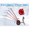 TackView Snow Shovel with Wheels, Heavy Duty Metal Snow Pusher with Wide Blade & 5 Level Adjustable Handle, for Driveway Sidewalk - 3 of 4