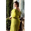 Women's Plus Size Krista Pleat Dress - chartreuse | CITY CHIC - 4 of 4