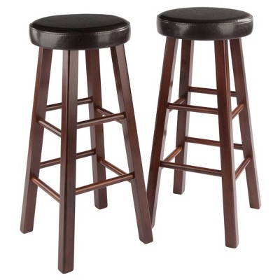 Set of 2 Marta 30.31" Barstool Hardwood/Toasted Walnut - Winsome