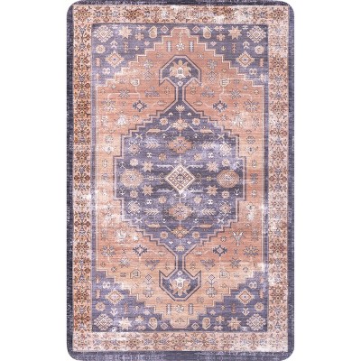 Nuloom Persian Oriental/Persian 2x3 Comfort Indoor Mat for Living Room Bedroom Dining Room Kitchen, Blue