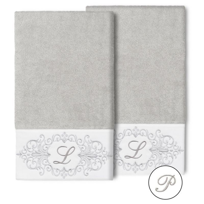 Set of 2 Monogrammed Towels  - Linum Home Textiles, 1 of 3