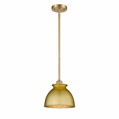 Adirondack - 1 Light Stem Hung Mini Pendant In Art Deco Style-10 Inches Tall and 8.13 Inches Wide