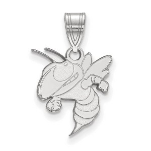 Black Bow Jewelry 14k White Gold Georgia Tech Yellow Jackets NCAA Medium Pendant - 1 of 3