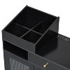 KWPZQEB Makeup Desk Set with Stool, Makeup Vanity Desk with 2 Drawers & 5 Storage, Built-in Power & Cabinet, Makeup Dressing Table Set for Bedroom - 3 of 4