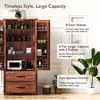 YOOCOZZ Embossed Kitchen Storage Cabinet & Pantry Cabinet with Adjustable Shelves, Door Shelves and Drawers - 3 of 4