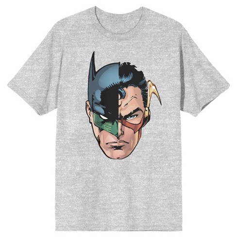 DC Comics Many Superheroes of DC Comics Men s Gray Tee Shirt T Shirt Large