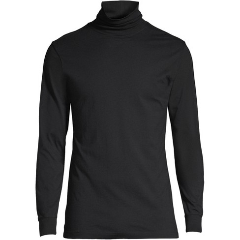 Lands' End Men's Super-t Turtleneck - Medium - Black : Target