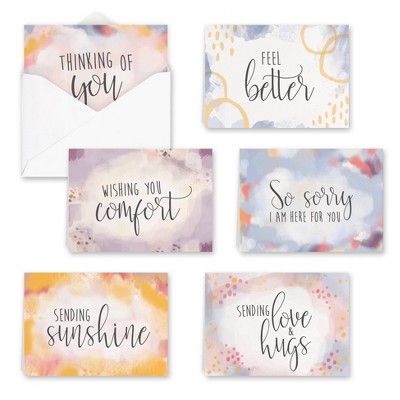 Canopy Street 24ct Warm Wishes Sunshine Greeting Cards: Multicolor Abstract Notecards for All Occasions, 5"x7"