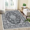 Machine Washable Area Rug Non Slip Rug Vintage Medallion Low Pile Foldable Rugs Stain Resistant Carpet For Bedroom Living Room Kids Room Study Room - 4 of 4