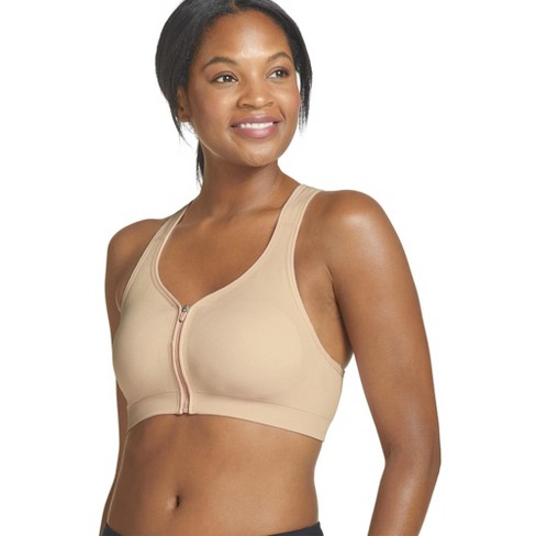 Jockey Women's Mid Impact Zip Front Sports Bra : Target