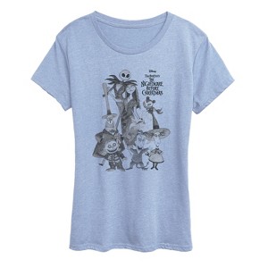 Women's - Disney - Nightmare Group Short Sleeve Graphic T-Shirt - 1 of 3