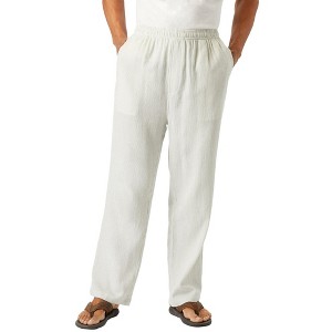 KingSize Elastic Waist Gauze Cotton Pants - 1 of 4