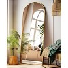 Beautyolove Arched Full Length Mirror, 64" x 21" Free Standing Floor Mirror, Modern Full Body Mirror with Stand, Gold - 4 of 4