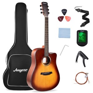 Whizmax 41" Acoustic Guitar for Beginner Adult Teen Full Size Steel Acustica Guitarra with Gig Bag,Tuner, Strap, Strings, Picks, Capos, Cutaway - 1 of 4