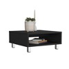 23.6" Engineered Wood Coffee Table with One Shelf and Four Sturdy Legs, Ideal for Living Room or Small Spaces - 4 of 4