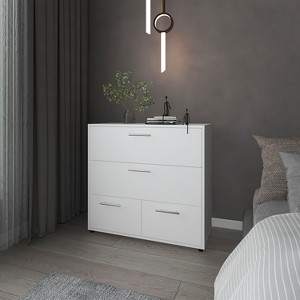 ORRD Oto Dresser with 4 Spacious Drawers, White - 1 of 4