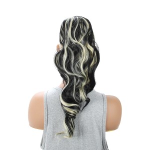 Unique Bargains Women's Big Wavy Ponytail Long Hair Hair Extensions High Temperature Fiber 19.7IN 1 Pc - 1 of 4