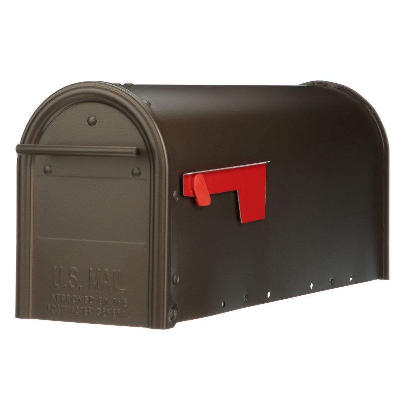 Architectural Mailboxes Franklin Post Mount Mailbox Bronze, 1 of 5