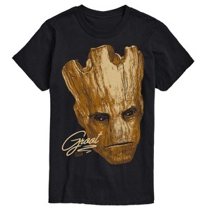 Men's - Marvel - Guardians of the Galaxy Groot Face Oversized Short Sleeve Graphic T-Shirt - 1 of 4