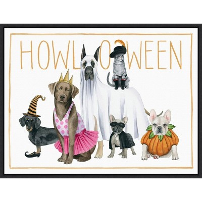 24" x 18" Halloween Collection A by Grace Popp Framed Wall Canvas - Amanti Art